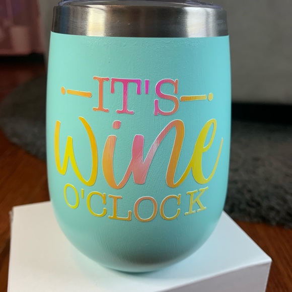 Hand Crafted Other - 10oz It’s Wine O’clock Stainless Steel Tumbler